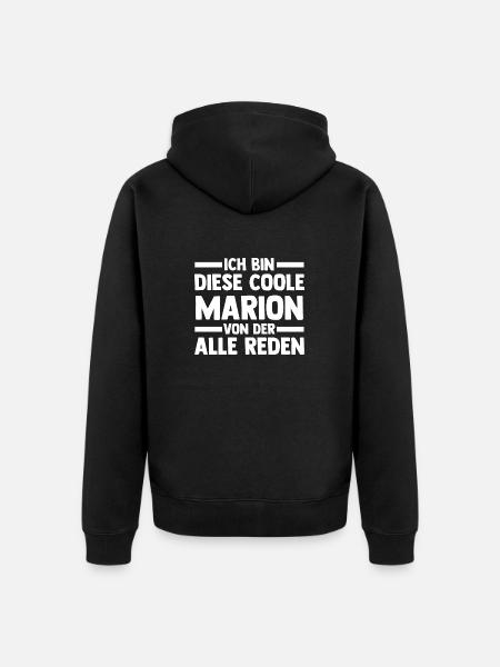 Marion - Unisex Premium Bio Zip Hoodie - Schwarz