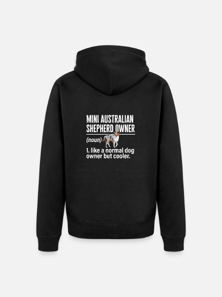 Miniature Australian Shepherd - Unisex Premium Organic Zip Hoodie - black
