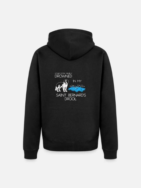 St. Bernard St. Bernard Dog - Unisex Premium Organic Zip Hoodie - black