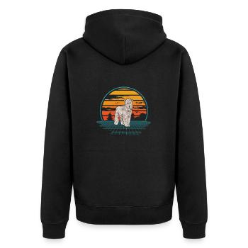 Terrier irlandais à enrobage doux - Veste à capuche bio Premium Unisexe - noir - Dos - Nico (187cm)