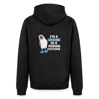 Blue-footed Booby Seabird Blue-footed Booby Seabird - Unisex Premium Organic Zip Hoodie - black - Back - Nico (187cm)