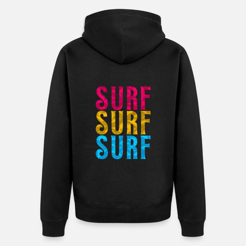 SURF SURF SURF - Veste à capuche bio Premium Unisexe - noir