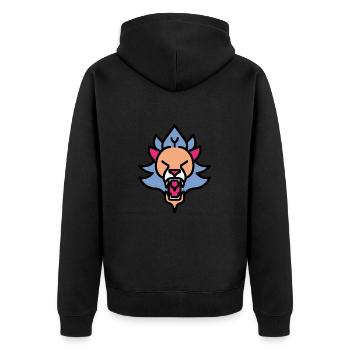 Roaring Lion - Unisex Premium Organic Zip Hoodie - black - Back - Nico (187cm)