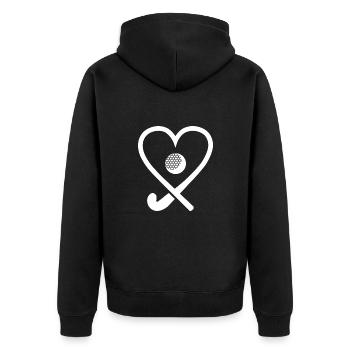 Hockey sur gazon Joueuse de hockey féminin Hockey féminin - Veste à capuche bio Premium Unisexe - noir - Dos - Nico (187cm)