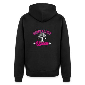 Généalogie Généalogie Généalogiste - Veste à capuche bio Premium Unisexe - noir - Dos - Nico (187cm)