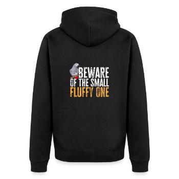 Graupapagei African Grey Parrot Papagei - Unisex Premium Organic Zip Hoodie - black - Back - Nico (187cm)