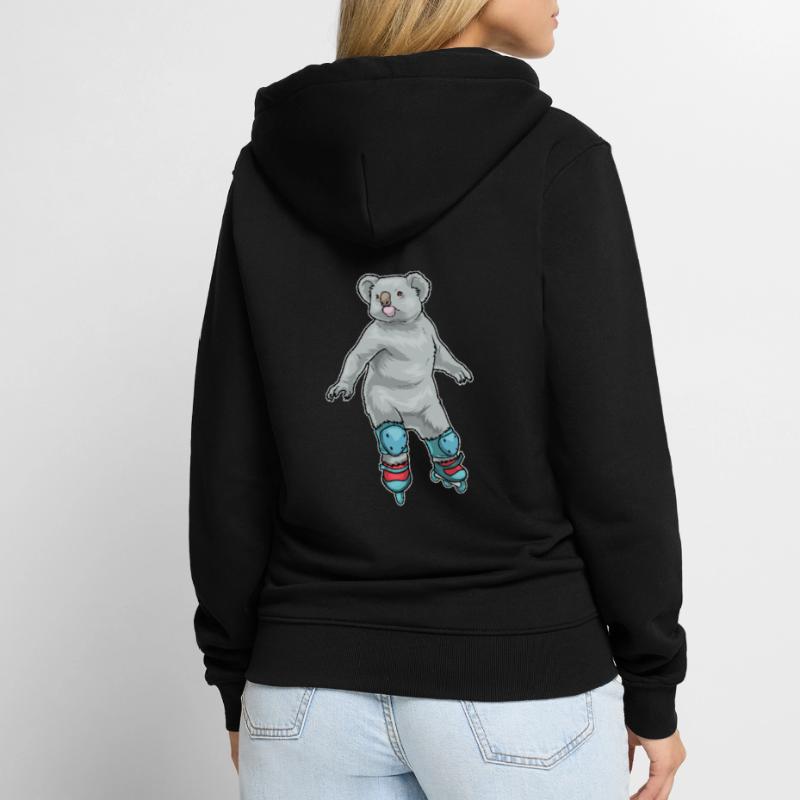 Koala Inline skating Inline skates Unisex Premium Organic Zip Hoodie
