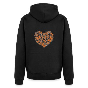 Monarque papillon monarque américain papillon monarque - Veste à capuche bio Premium Unisexe - noir - Dos - Nico (187cm)