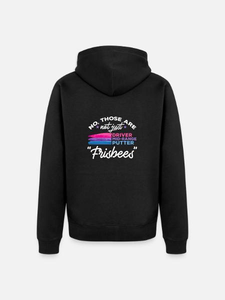 Discgolf Disc Golf Frisbee - Unisex Premium Organic Zip Hoodie - black