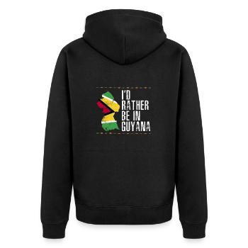 Guyana Flag Guyanais Guyanais - Veste à capuche bio Premium Unisexe - noir - Dos - Nico (187cm)