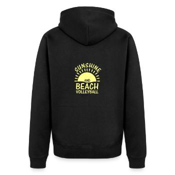 Joueur de volleyball Cadeau Soleil et Plage - Veste à capuche bio Premium Unisexe - noir - Dos - Nico (187cm)