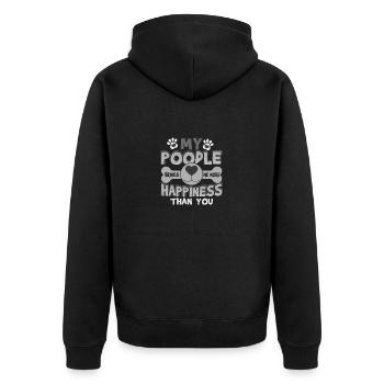 Poodle Lover Gifts My Poodle Brings Me More - Unisex Premium Organic Zip Hoodie - black - Back - Nico (187cm)