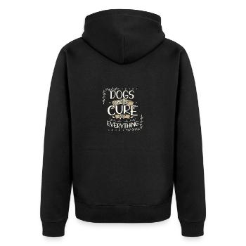 Cadeaux amoureux des chiens Les chiens sont le remède pour tout - Veste à capuche bio Premium Unisexe - noir - Dos - Nico (187cm)