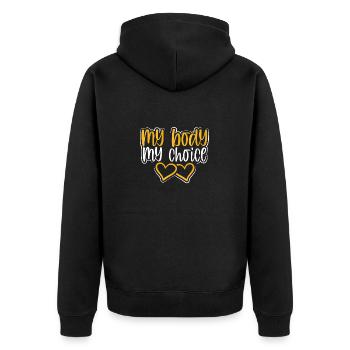 Mon corps Mon choix Pro Choice Égalité des femmes - Veste à capuche bio Premium Unisexe - noir - Dos - Nico (187cm)