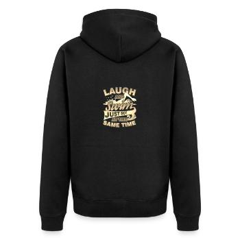 Natation Humour Rire et Nager Juste Pas au - Veste à capuche bio Premium Unisexe - noir - Dos - Nico (187cm)