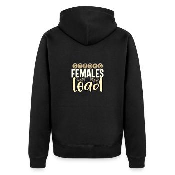 Les dons inspirants des femmes fortes dirigent les femmes - Veste à capuche bio Premium Unisexe - noir - Dos - Nico (187cm)