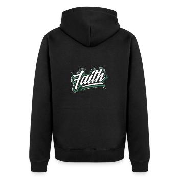 Christianity Faith Inspirational Christian Gift - Unisex Premium Organic Zip Hoodie - black - Back - Nico (187cm)