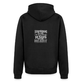 Scrapbooker Gifts Scrapbooking is in My Veins - Unisex Premium Organic Zip Hoodie - black - Back - Nico (187cm)