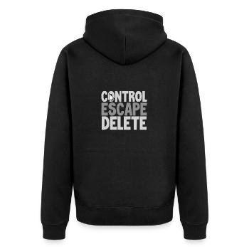 Anti Harcèlement Gift Control Escape Supprimer Anti - Veste à capuche bio Premium Unisexe - noir - Dos - Nico (187cm)