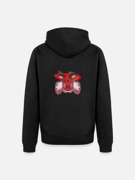 Lackierer Affengesicht - Unisex Premium Bio Zip Hoodie - Schwarz
