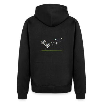 Livre Amoureux Cadeau Pissenlit Fleurs de Livres - Veste à capuche bio Premium Unisexe - noir - Dos - Nico (187cm)