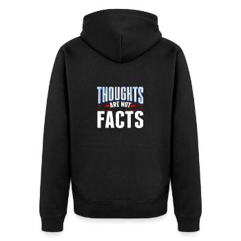 Sarcastic Thoughts are Not Facts Sarcasm Gift - Unisex Premium Organic Zip Hoodie - black - Back - Nico (187cm)
