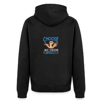 Ciseaux en papier rock Choisissez mais choisissez judicieusement Cadeau - Veste à capuche bio Premium Unisexe - noir - Dos - Nico (187cm)