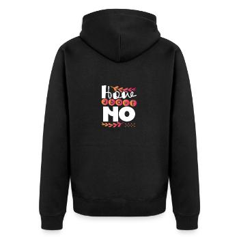 Sarcastic Gift How About No Sarcam Gift - Unisex Premium Organic Zip Hoodie - black - Back - Nico (187cm)