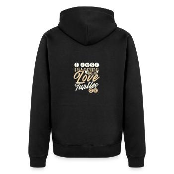 Cadeaux d’amoureux des tortues juste effrayants Tortues d’amour - Veste à capuche bio Premium Unisexe - noir - Dos - Nico (187cm)