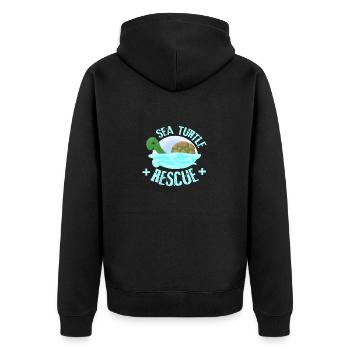 Cadeau d’amoureux de tortue mignon Cadeau de tortue de mer - Veste à capuche bio Premium Unisexe - noir - Dos - Nico (187cm)