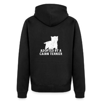 Cairn Terrier Chien - Veste à capuche bio Premium Unisexe - noir - Dos - Nico (187cm)