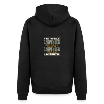 Cadeau de charpentier à la retraite comme charpentier ordinaire Mais - Veste à capuche bio Premium Unisexe - noir - Dos - Nico (187cm)