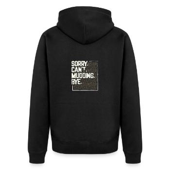 Mudder Gifts Sorry Can’t Mudding Bye Funny 4x4 - Veste à capuche bio Premium Unisexe - noir - Dos - Nico (187cm)