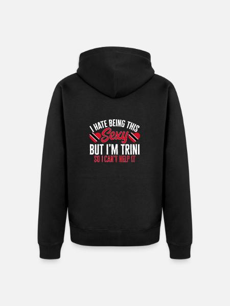 Trinidad and Tobago flag - Unisex Premium Organic Zip Hoodie - black