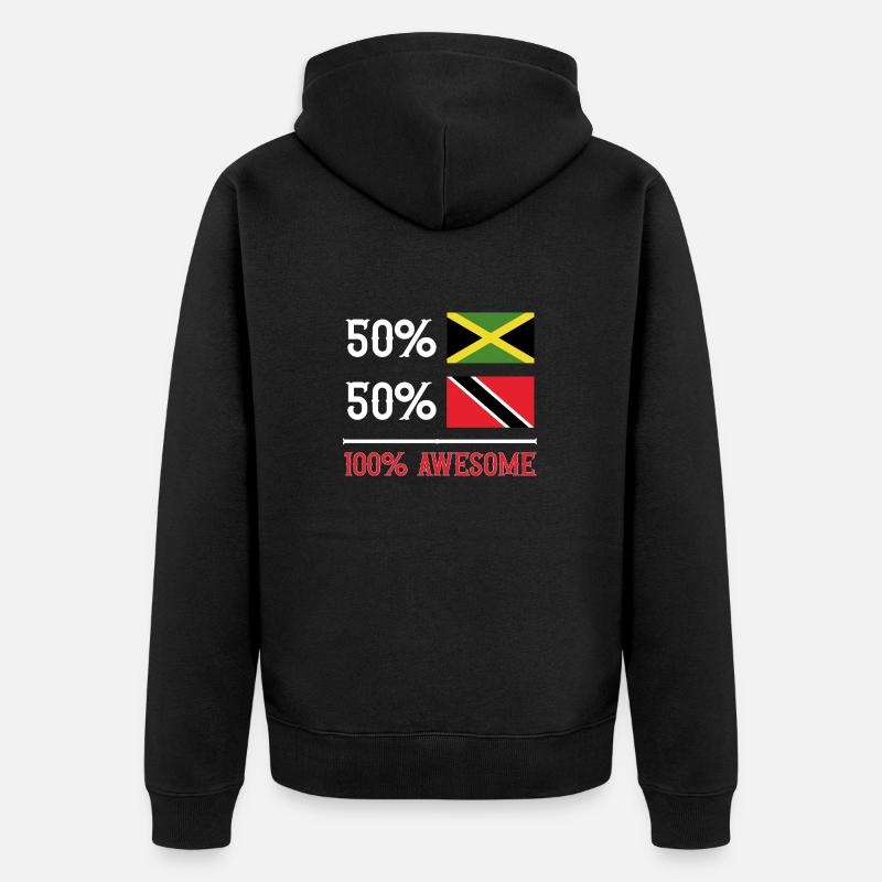 Drapeau de Trinité-et-Tobago - Veste à capuche bio Premium Unisexe - noir