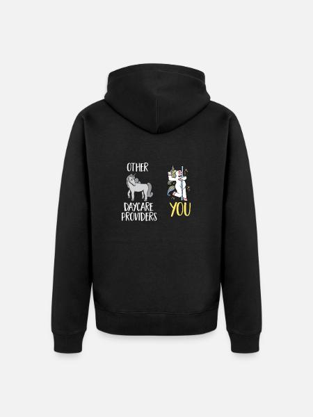 Childcare Teacher Educator - Unisex Premium Organic Zip Hoodie - black