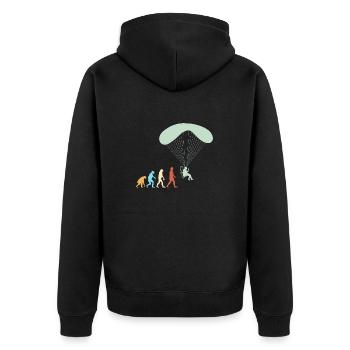 Paramoteur Parapente motorisé - Veste à capuche bio Premium Unisexe - noir - Dos - Nico (187cm)