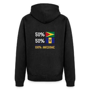 Drapeau de la Barbade Bayan barbadien - Veste à capuche bio Premium Unisexe - noir - Dos - Nico (187cm)
