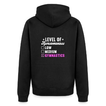 Acrobat Gymnastics Gymnastics Tumbling - Unisex Premium Organic Zip Hoodie - black - Back - Nico (187cm)