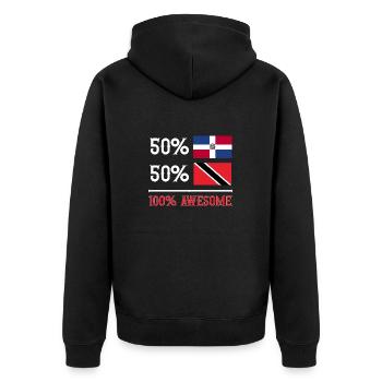 Trinidad and Tobago flag - Unisex Premium Organic Zip Hoodie - black - Back - Nico (187cm)