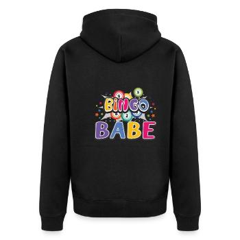 Bingo Jeu de cartes Grand-mère Bingo Joueur Bingo Cartes - Veste à capuche bio Premium Unisexe - noir - Dos - Nico (187cm)