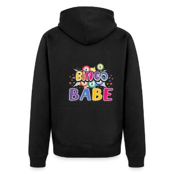 Bingo Jeu de cartes Grand-mère Bingo Joueur Bingo Cartes - Veste à capuche bio Premium Unisexe - noir - Dos - Nico (187cm)