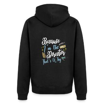 writer producer actor director filmmaker - Unisex Premium Bio Zip Hoodie - Schwarz - Hinten - Nico (187cm)