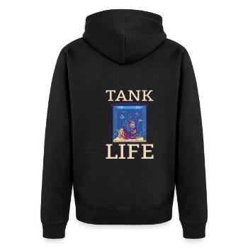 Aquaristic Aquarium Keeper Fishkeeper Eau salée - Veste à capuche bio Premium Unisexe - noir - Dos - Nico (187cm)