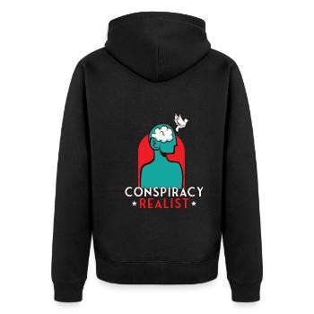 Théories du complot Théoricien du complot Franc-maçon - Veste à capuche bio Premium Unisexe - noir - Dos - Nico (187cm)