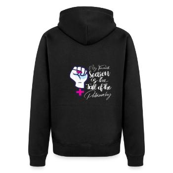 Féminisme Empowerment Pro-choix Pro Avortement - Veste à capuche bio Premium Unisexe - noir - Dos - Nico (187cm)