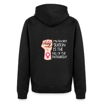 Feminism Empowerment Pro-choice Pro Abortion - Unisex Premium Organic Zip Hoodie - black - Back - Nico (187cm)
