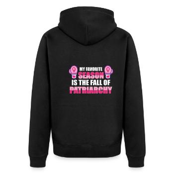 Feminism Empowerment Pro-choice Pro Abortion - Unisex Premium Organic Zip Hoodie - black - Back - Nico (187cm)