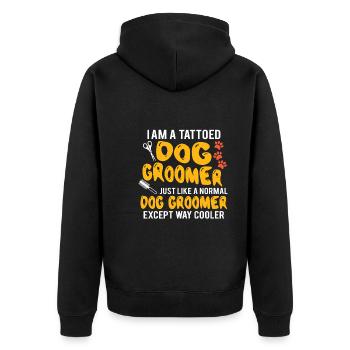 Dog Care Puppies Dog Groomer Dog Sitter - Veste à capuche bio Premium Unisexe - noir - Dos - Nico (187cm)