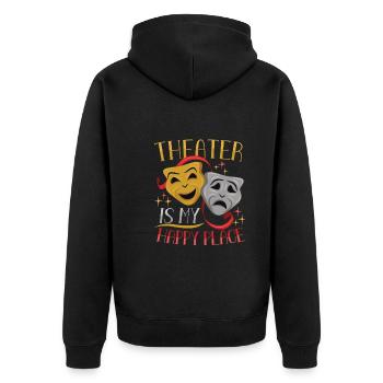 Theatre teacher Drama teacher - Unisex Premium Organic Zip Hoodie - black - Back - Nico (187cm)